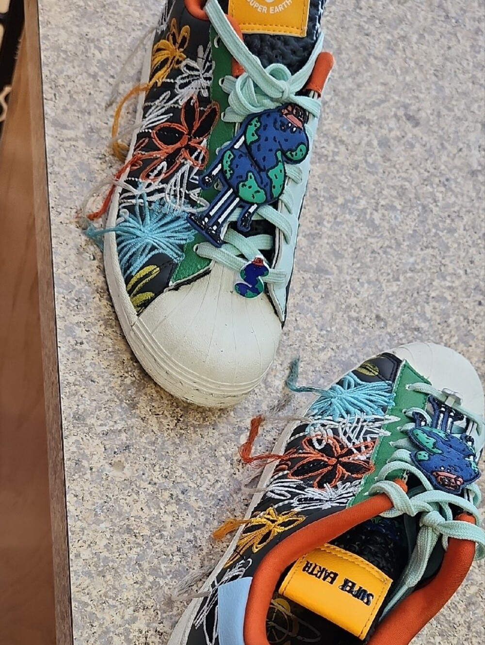 adidas Multicolor Embroidered 'Super Earth' Sneakers - Picture 3 of 7